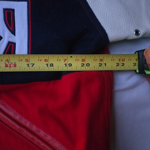 NWT Opening Ceremony Unisex Russia Varsity Jacket L Red Flag Patch Wool Leather - Picture 11 of 12